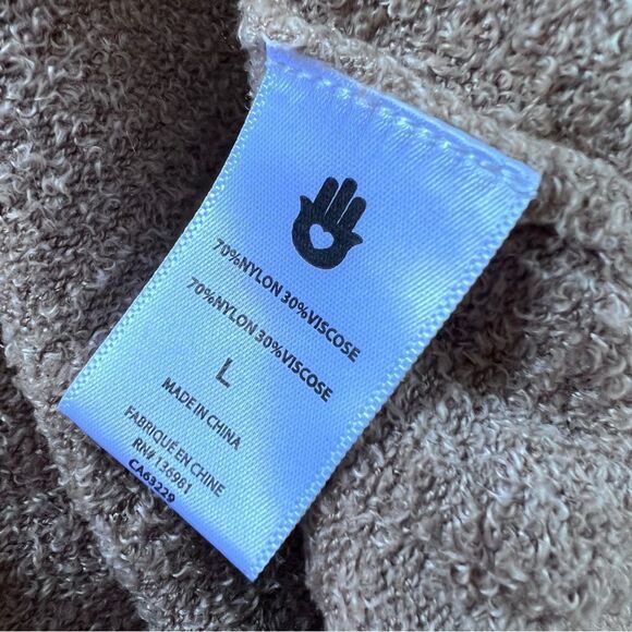 Spiritual Gangster Melody Zip Up Funnel Neck Sweater Camel Large NWT - Picture 7 of 7